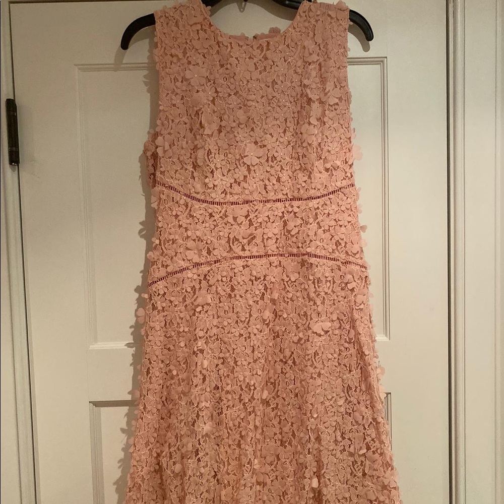T Tahari Pink Floral Lace dress